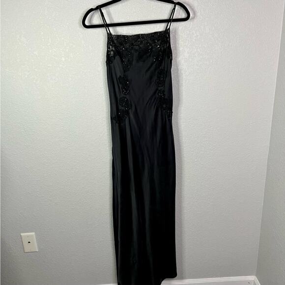 Victoria's Secret Black Maxi Lingerie Slip Dress Size Small - Picture 2 of 12